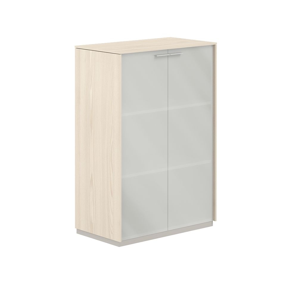 Шкаф средний со стеклом Atlas NZ-0335.YN.GLM Ясень Наварра