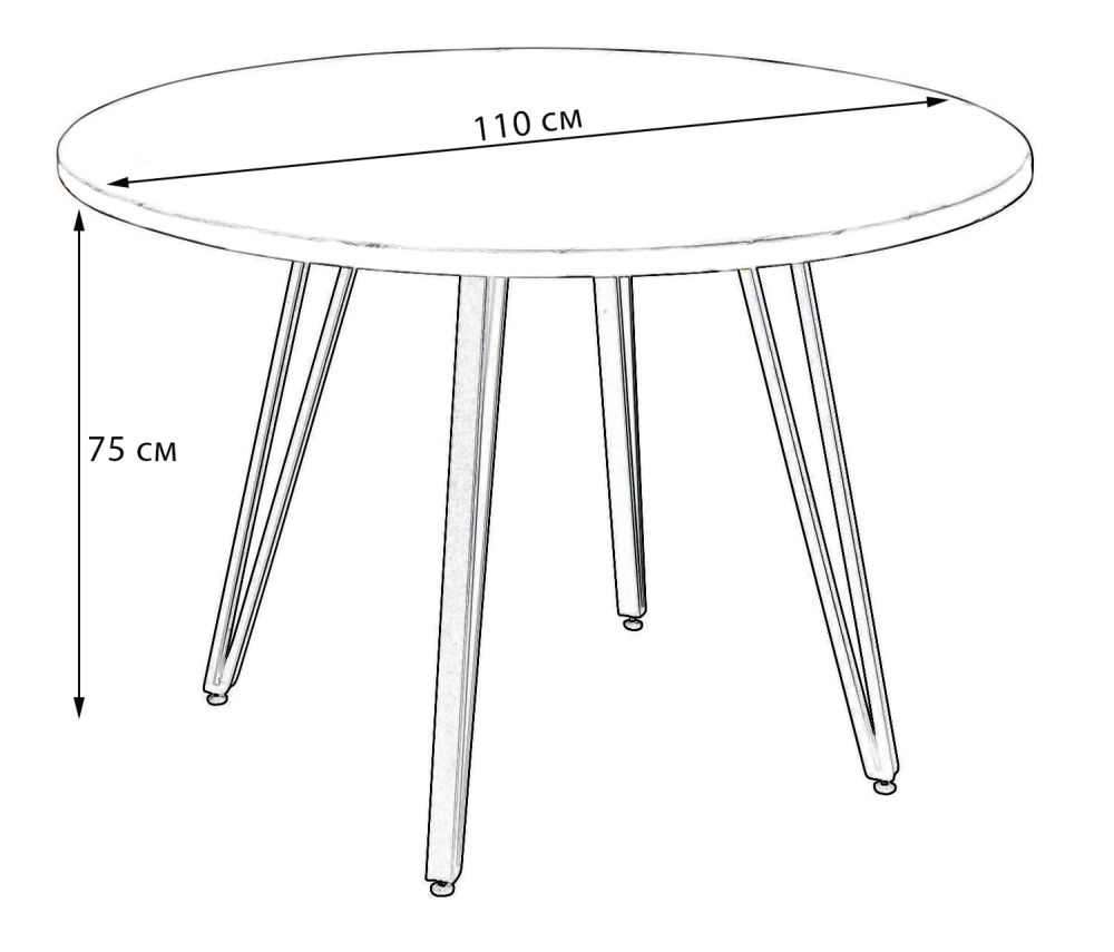 Стол Диего d110 Дуб
