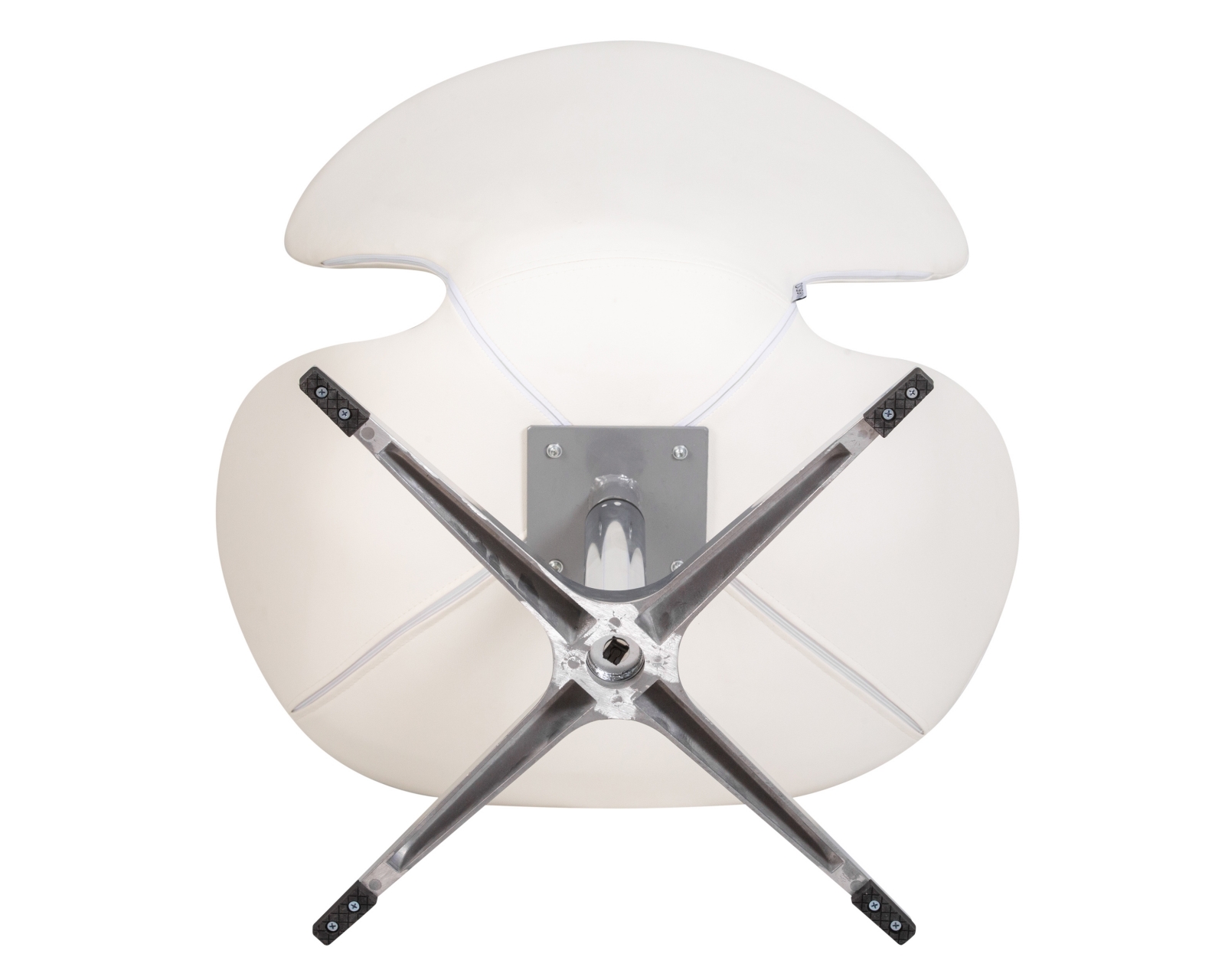 Кресло дизайнерское DOBRIN SWAN Белый кожзам P23