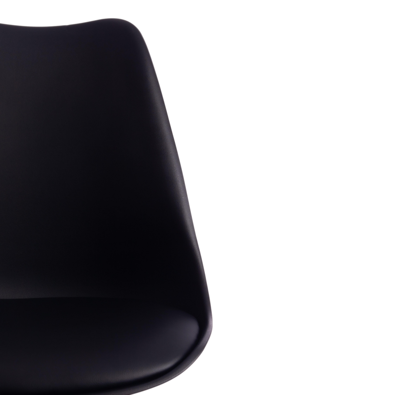 Стул барный TULIP BAR (mod. C1014H-1) пластик/дерево, 42 х 47,5 х 104 см, Black (Черный) 3010/ натуральный