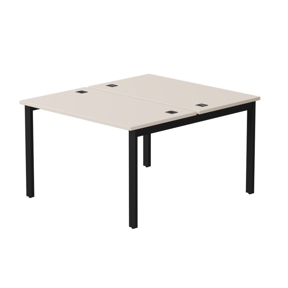 Бенч-система на 2 места на металлокаркасе, опоры 45 гр Everprof EVO 254S015 Кашемир Черный