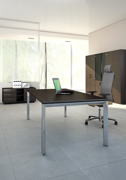 Стол для руководителя ORBIS 200х100х72см меламин Акация аури