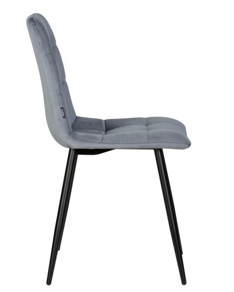 Стул обеденный DOBRIN CHILLY (Серо-голубой Holland 14, основание черное) 4 шт