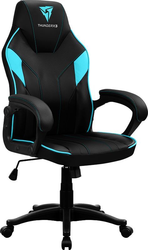 Геймерское кресло ThunderX3 EC1 Black-Cyan