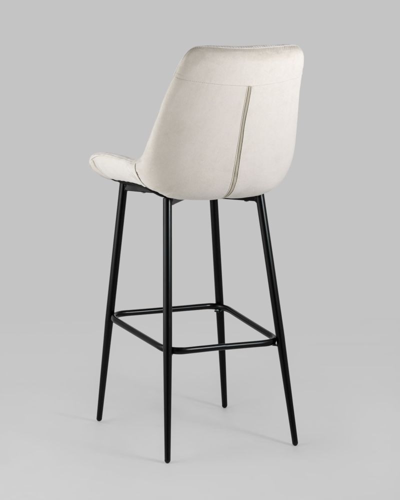 Стул барный Флекс обивка велюр Бежевый