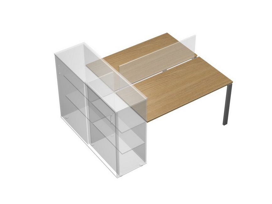 Рабочая станция (2х140) без опоры Up! АП 0135 ГА Дуб гальяно/антрацит