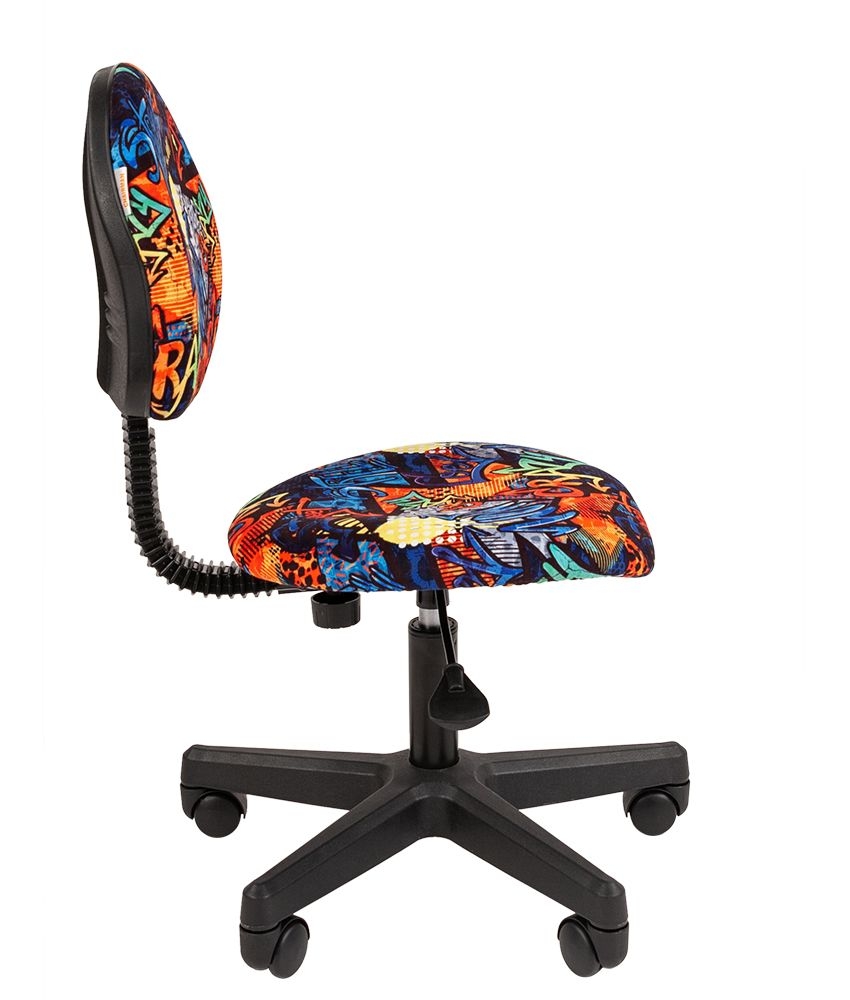 Детское кресло CHAIRMAN ТИН (Kids) 104 черный пластик Crazy