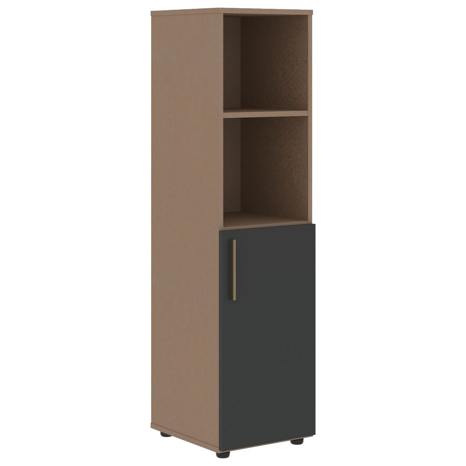 Шкаф-колонка с глухой малой дверью (правый) VELION VMCS 40.5 R Яшма черный Кобра