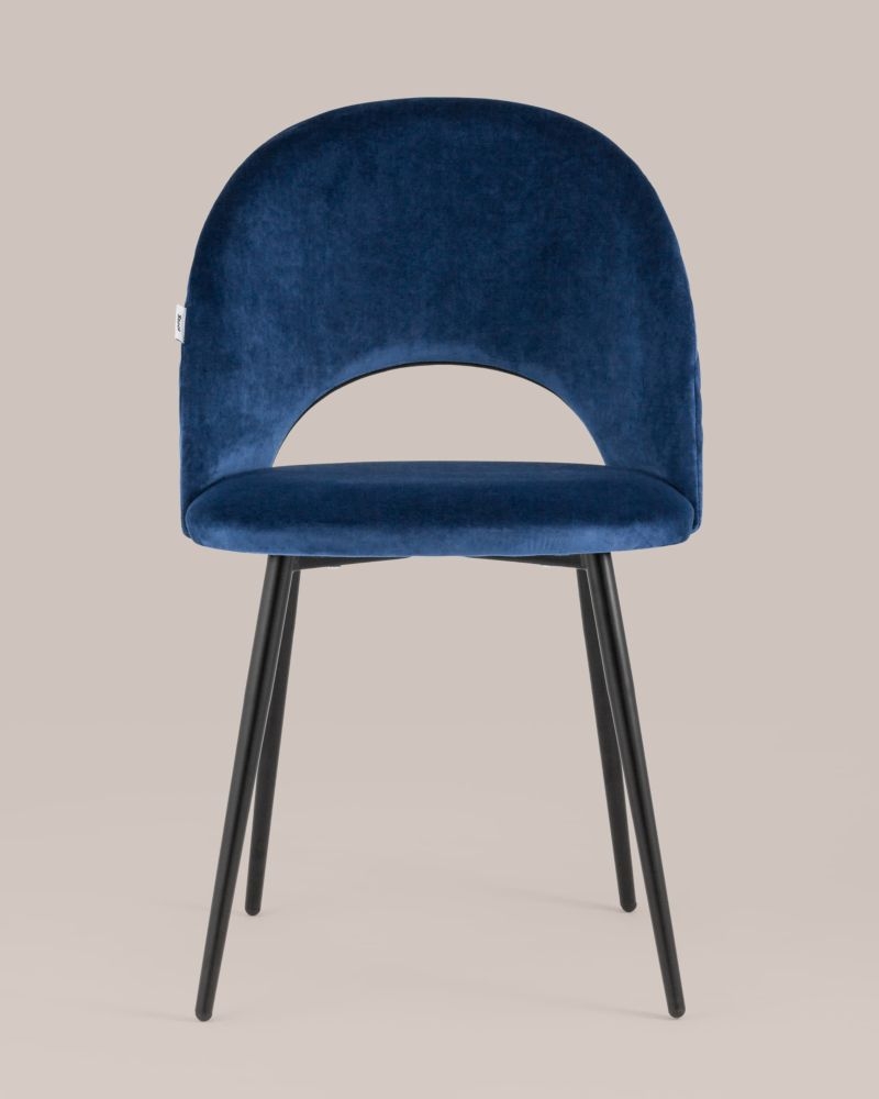 Стул Меган велюр с ромбами Синий