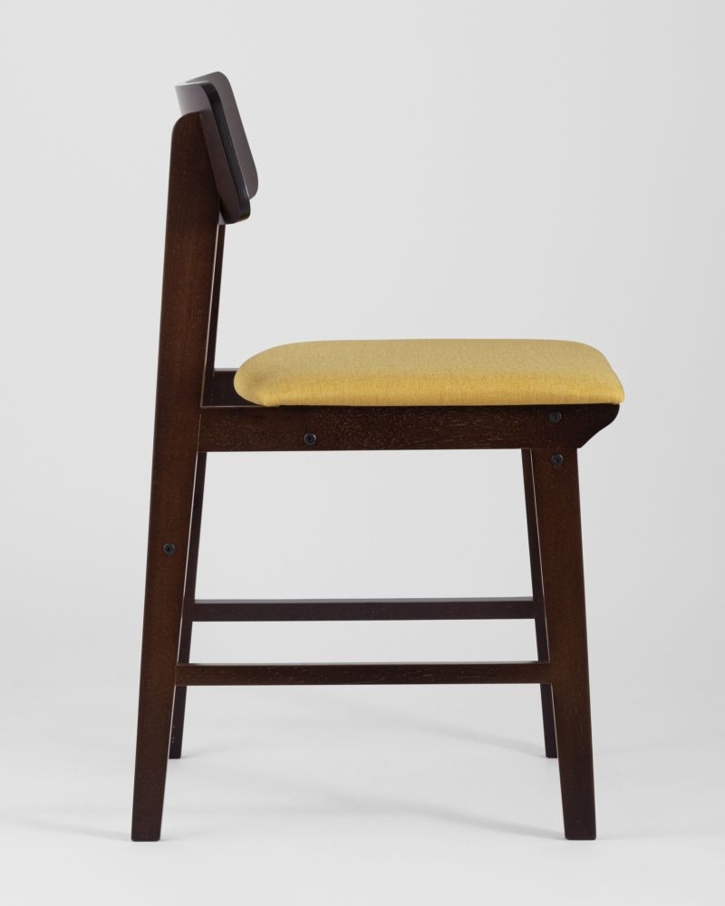 Комплект из двух стульев ODEN мягкая тканевая Желтая обивка