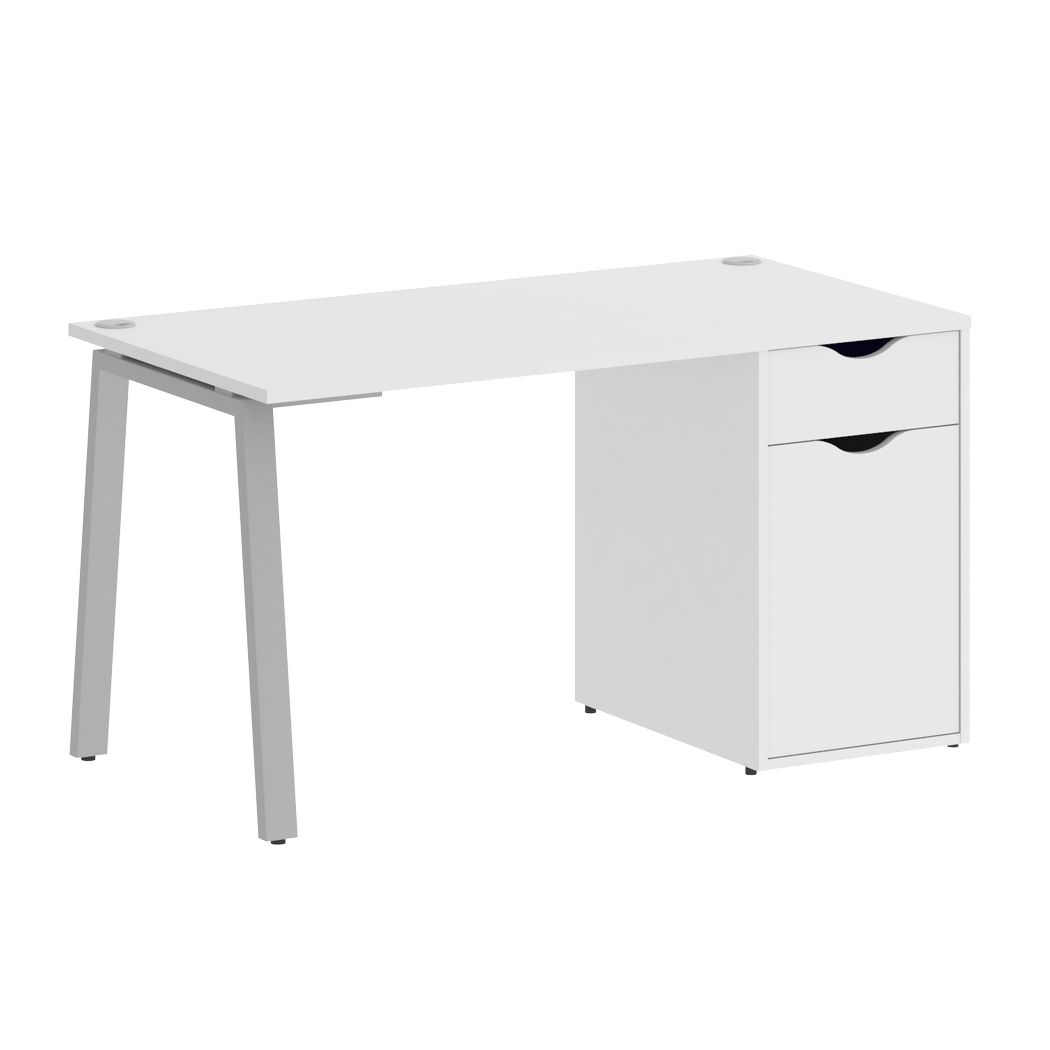 Стол письменный HOME OFFICE VR.SP-3-138.1.A Белый Бриллиант/Серый металл