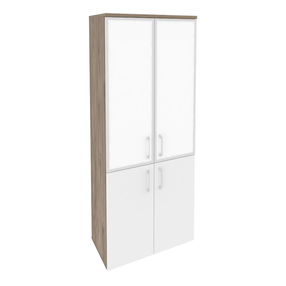 Шкаф высокий широкий ONIX O.ST-1.2R white Тиквуд Темный/Белый