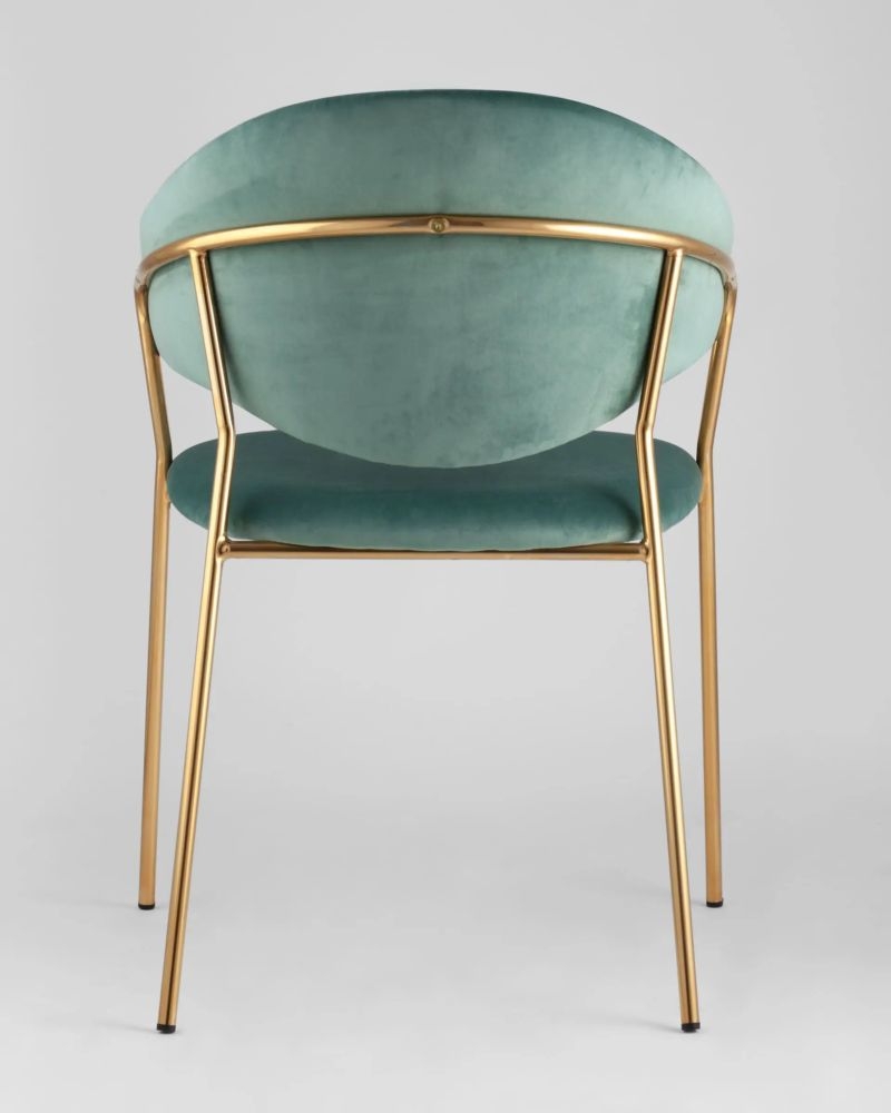 Стул Эвита мятный 2 шт. с золотыми ножками