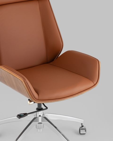 Кресло руководителя ТопЧаирс Cровн СН коричневый / TopChairs Crown SN