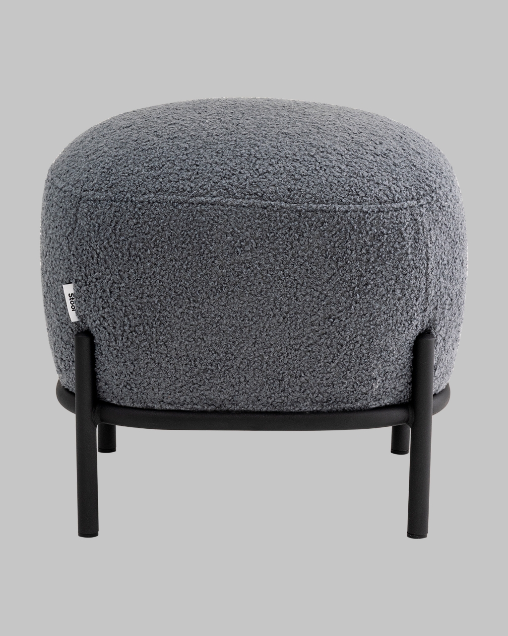 Пуф Стоун П букле Fluffy темно-серый