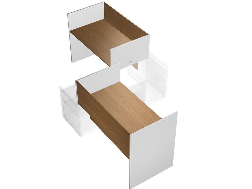 Рабочая станция без тумб правая Profiquadro КВ 1513 БН Орех ногаро/белый премиум