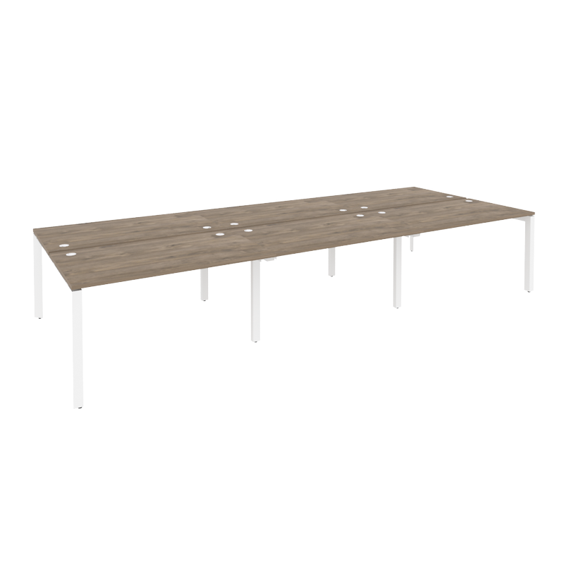 Рабочая станция на П-образном м/к ONIX O.MP-D.RS-6.3.8 Тиквуд Темный/Белый