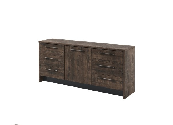 Тумба с 1 дверью и 6 ящиками Торстон Т-13-02 Дуб Бунратти/Антрацит