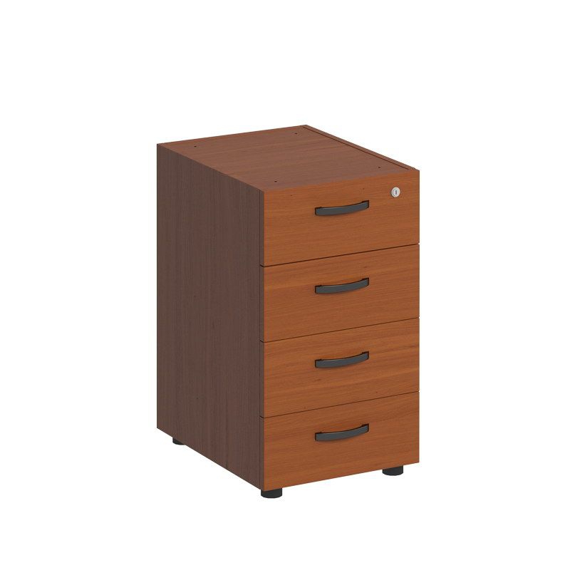 Тумба приставная 4-ящичная без крышки с замком Дин-Р ДР 226 Австрийский орех