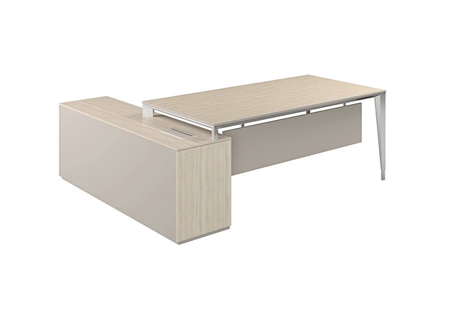 Стол под опорную тумбу 1700 Atlas NZ-0105.YN.AL Ясень Наварра Алюминий