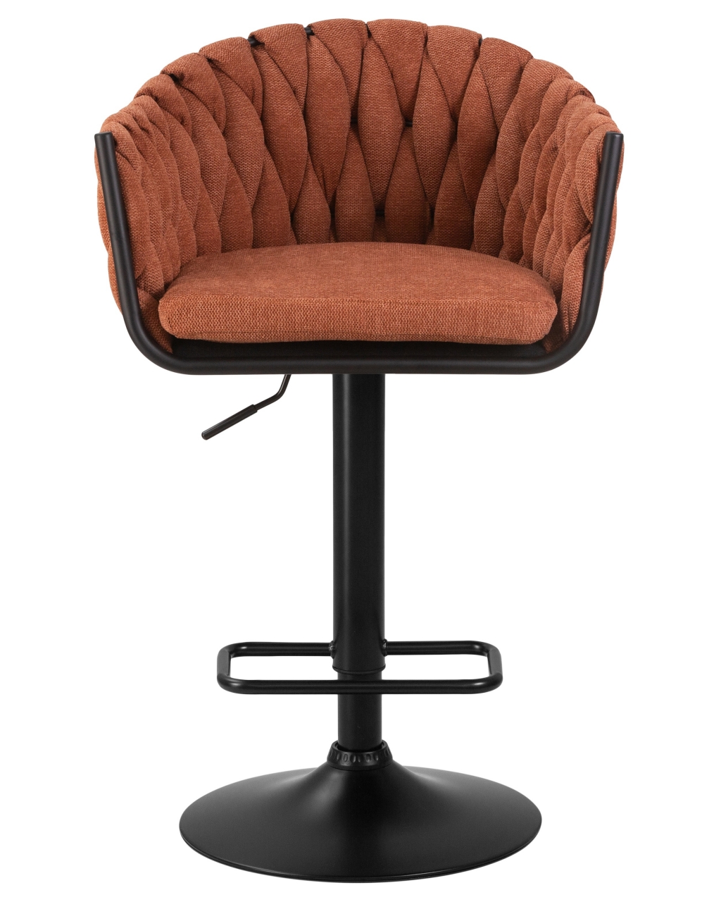 Стул барный DOBRIN LEON Оранжевая ткань LAR 275-27