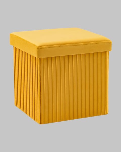 Пуф складной с ящиком Store Square желтый