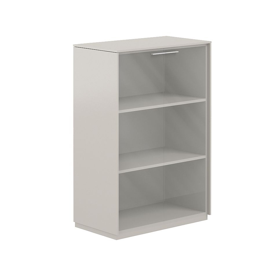 Шкаф средний со стеклом Atlas NZ-0325.GS.GL Серый камень