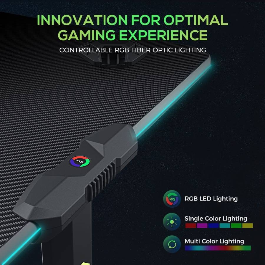 Геймерский стол с RGB подсветкой Eureka GIP 44