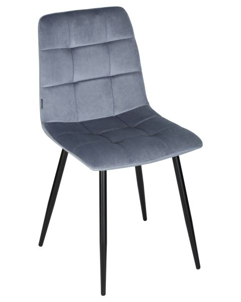 Стул обеденный DOBRIN CHILLY (Серо-голубой Holland 14, основание черное) 4 шт