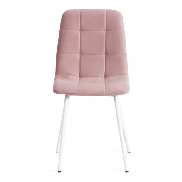 Стул CHILLY MAX / 1 шт. в упаковке Велюр/металл , 45 х 54 х 90 см , пыльно-розовый/белый