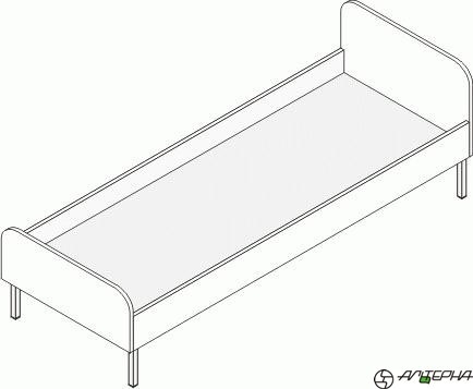 Кровать детская на опорах Незнайка КДм-16-3