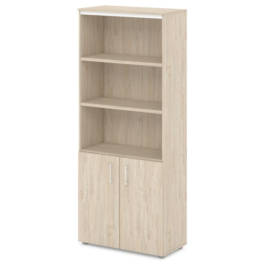 Шкаф для документов полузакрытый Sentida S-604 Дуб Верцаска светлый