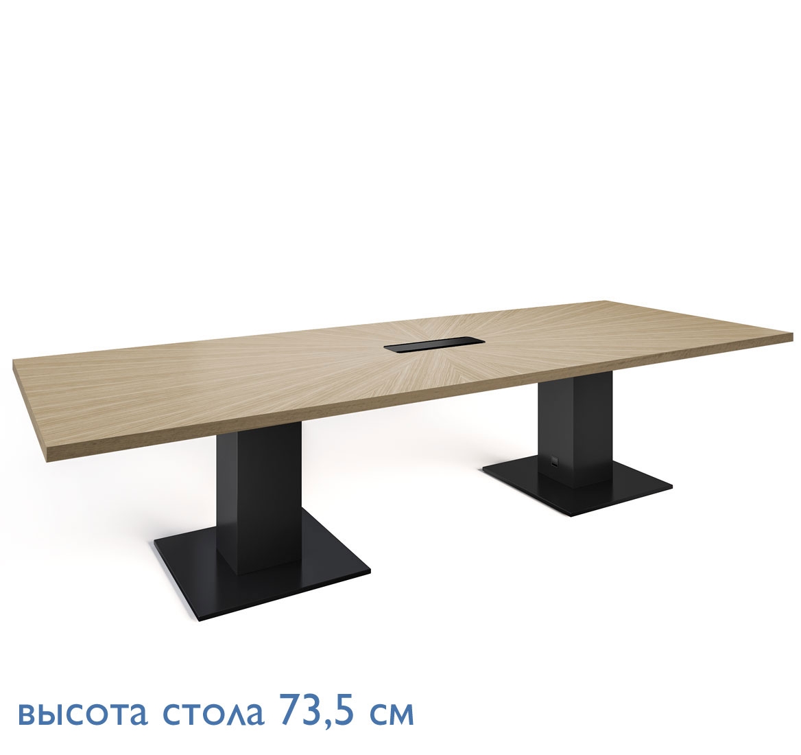 RENZ/TESLA Стол д/перегов L320 СВ.ЭВКАЛИПТ/ЧЕРНЫЙ 104 402 ECL_L BL