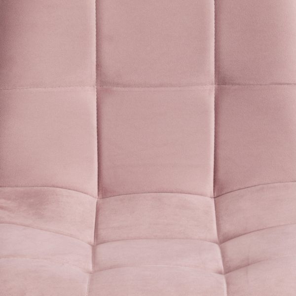 Стул CHILLY MAX / 1 шт. в упаковке Велюр/металл , 45 х 54 х 90 см , пыльно-розовый/белый