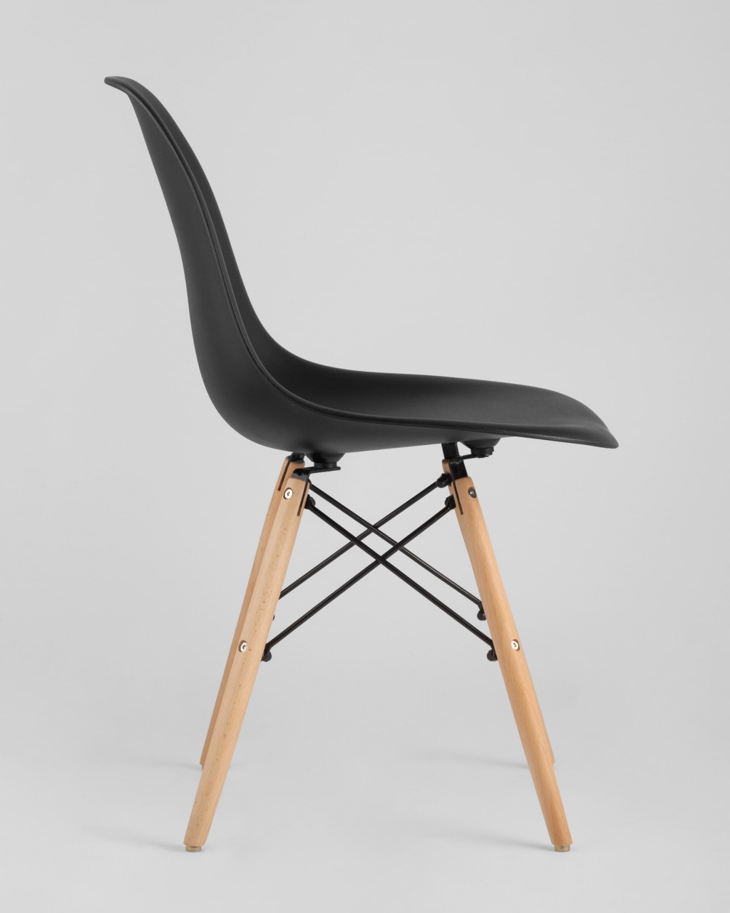 Обеденная группа Eames D80, 2 стула Черные