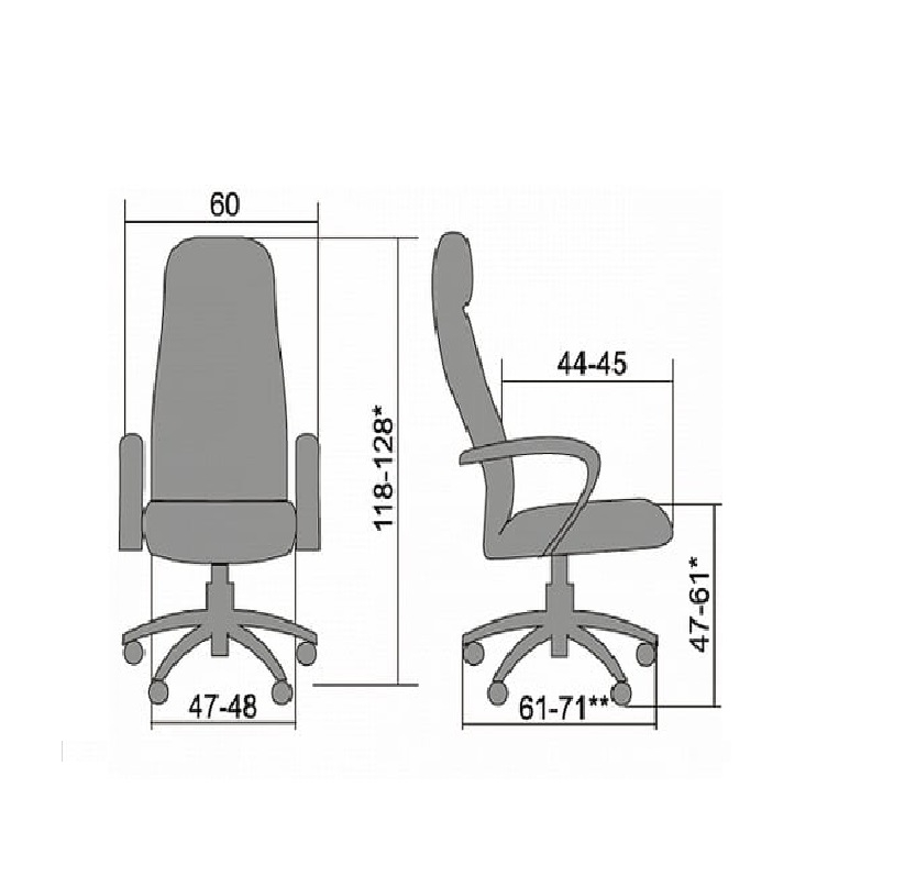 Кресло руководителя Metta BP-1 PL Черное №19