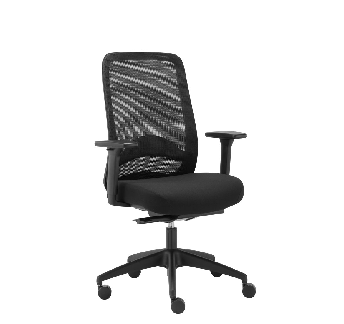Кресло рабочее с подголовником Carot M Black 1D Black slide
