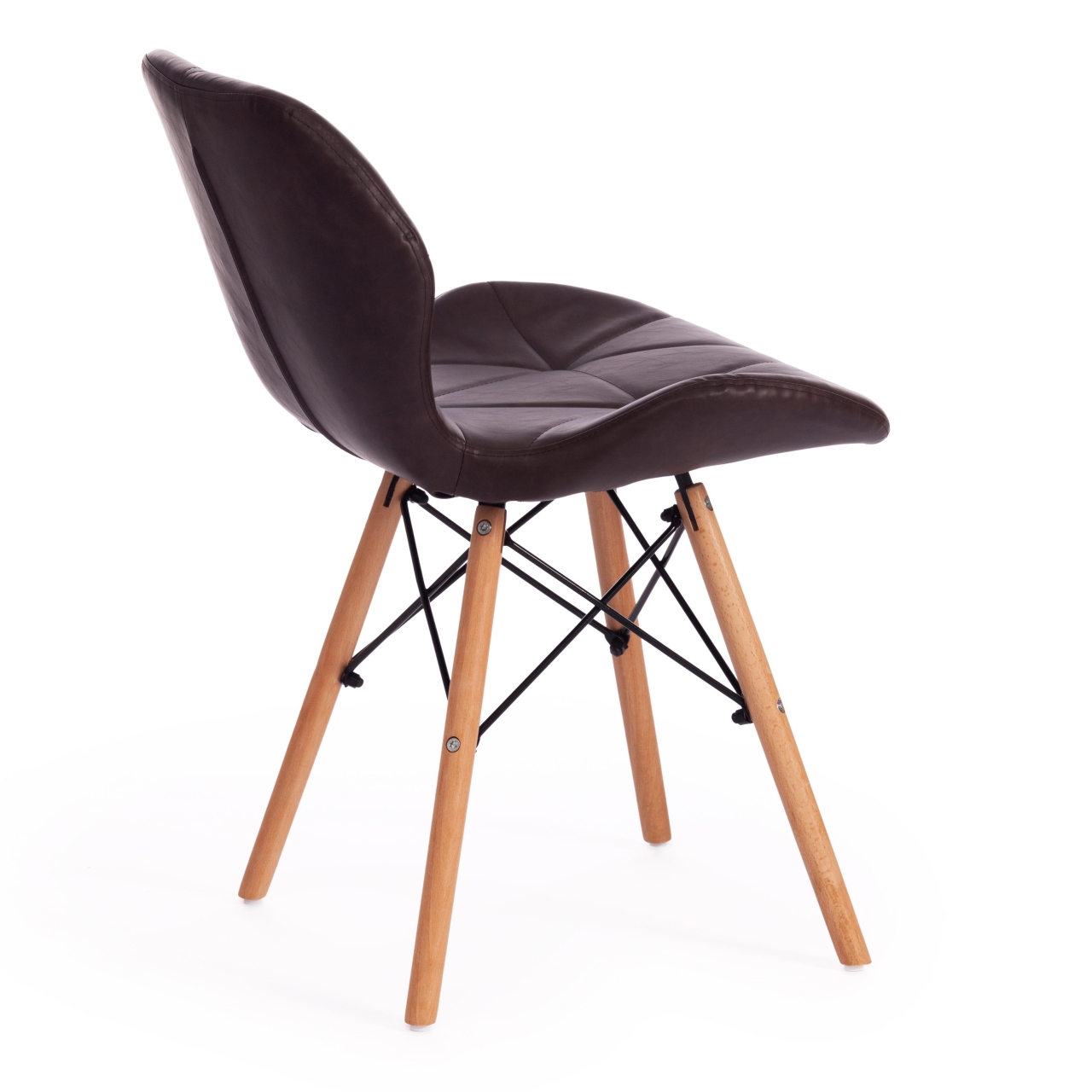 Стул STUTTGART (mod. 74) экокожа/дерево береза/металл, 50 х 47 х 73 см, коричневый 1