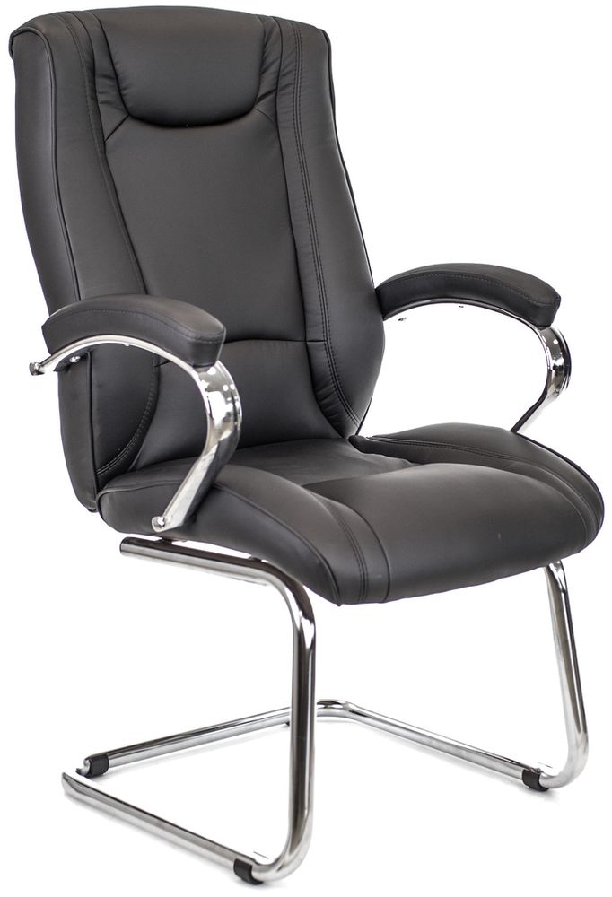 Кресло для посетителей King CF экокожа Черный