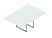 Стол для совещаний CARRE 180х120х72см меламин Белый