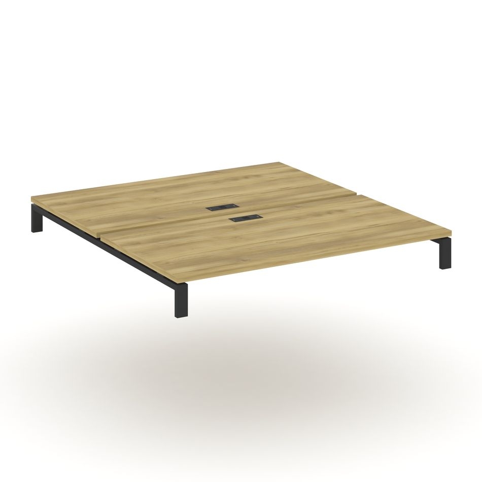 Двойной стол надставка на две опорные тумбы CONCEPT CN.DSN-007 Дуб Винченцо Черный