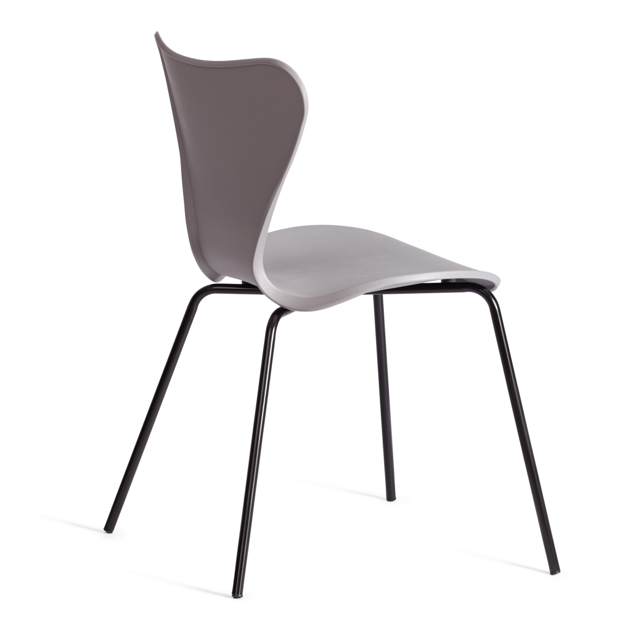 Стул Jacobsen (mod DC 102-1) пластик/металл, 45 х 54.5 х 80 см, Grey (Cерый) /Black (Черный)