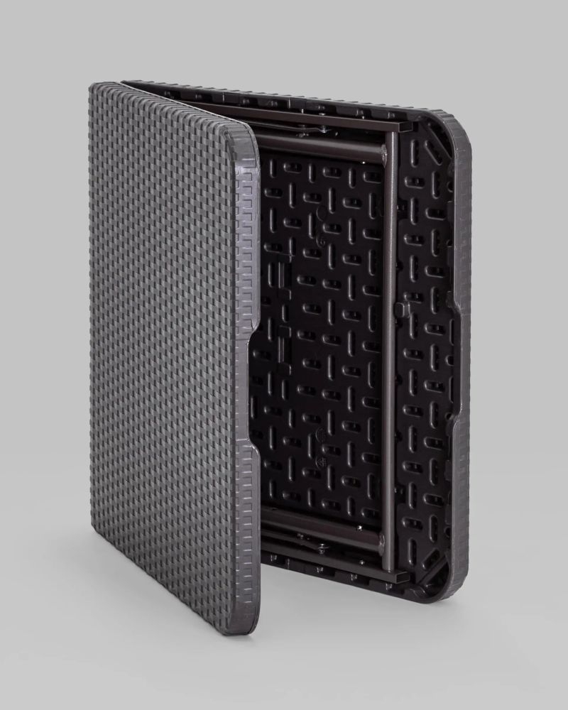 Стол складной чемодан пластиковый Кейт 120 Коричневый