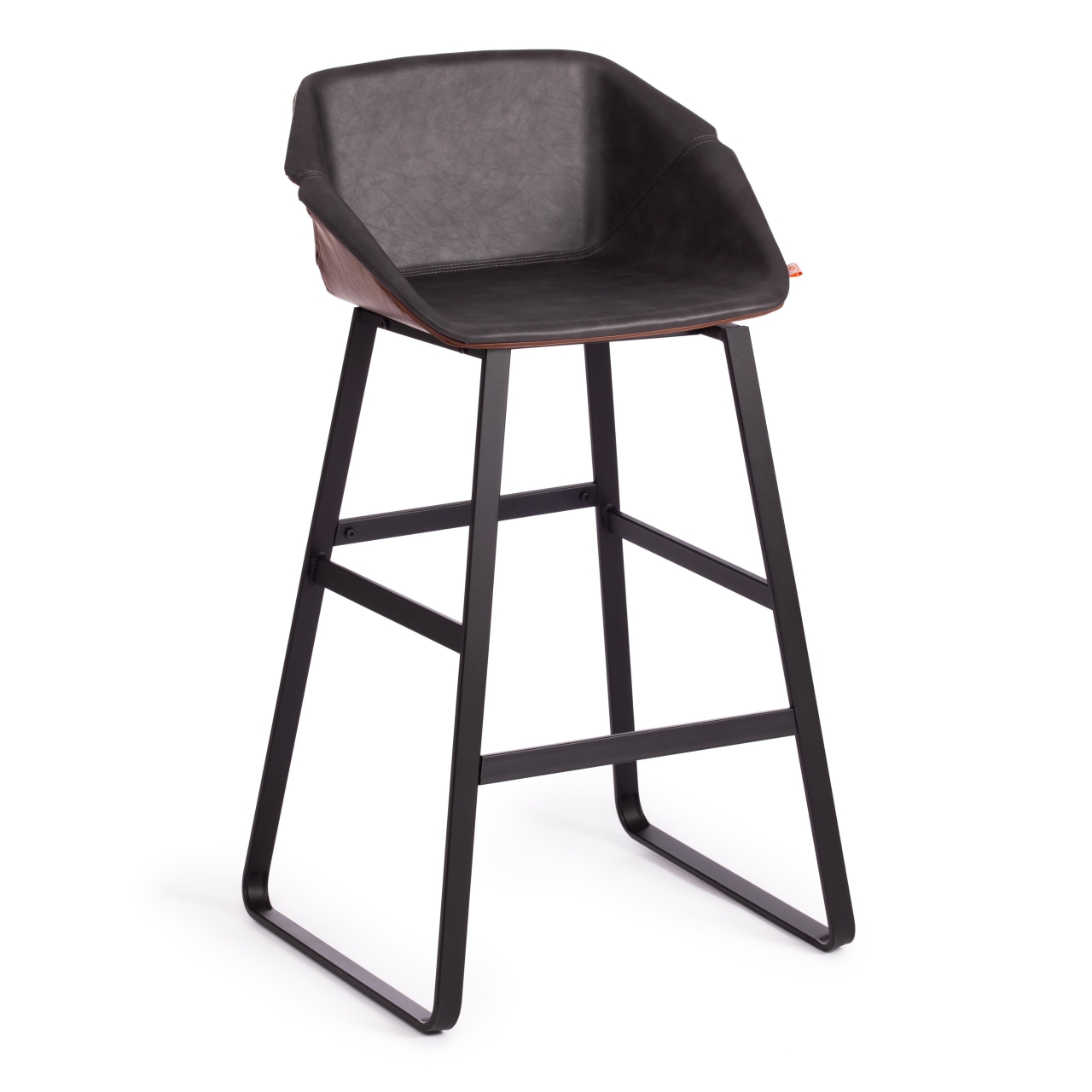 Стул барный DORO (mod. 9088S) пластик/металл, 53,5 х 52 х 74 х 97,5 см , Grey (Cерый) 7 / Brown (Коричневый) 9 / черный