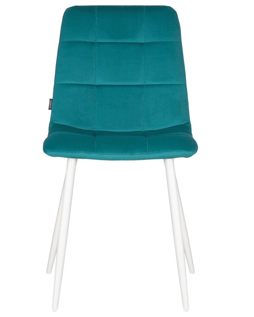 Стул обеденный DOBRIN CHILLY (Морской волны Holland 56, основание белое ) 4 шт