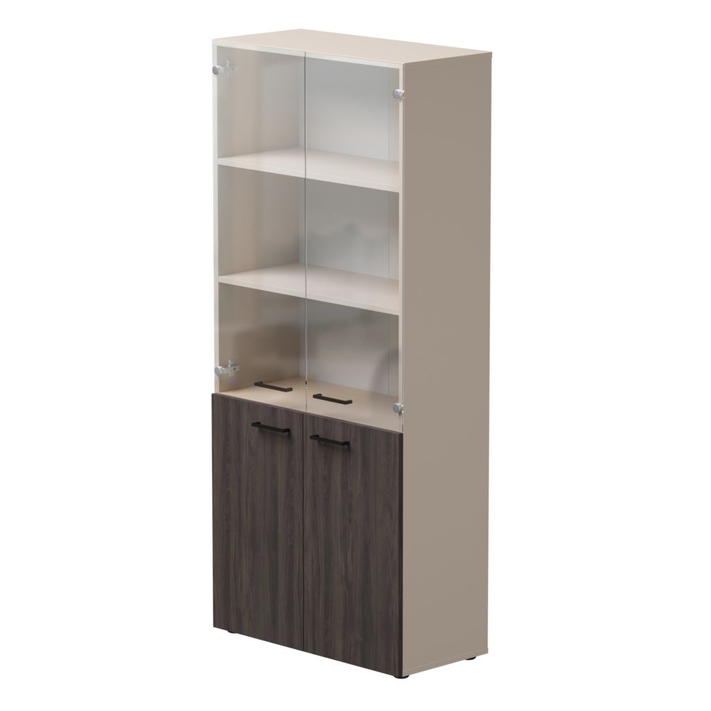 Шкаф комбинированный со стеклом Everprof EVO 254Н004 Дуб Пасадена Кашемир