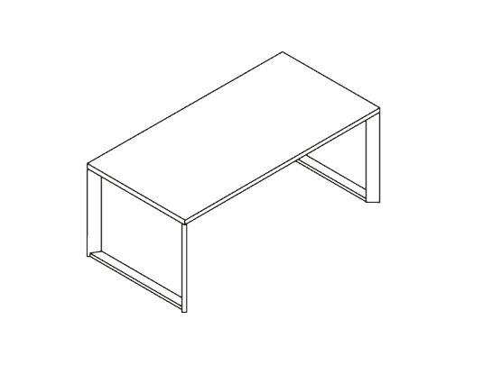 Стол рабочий CARRE  200х100х72см меламин Акация Аури