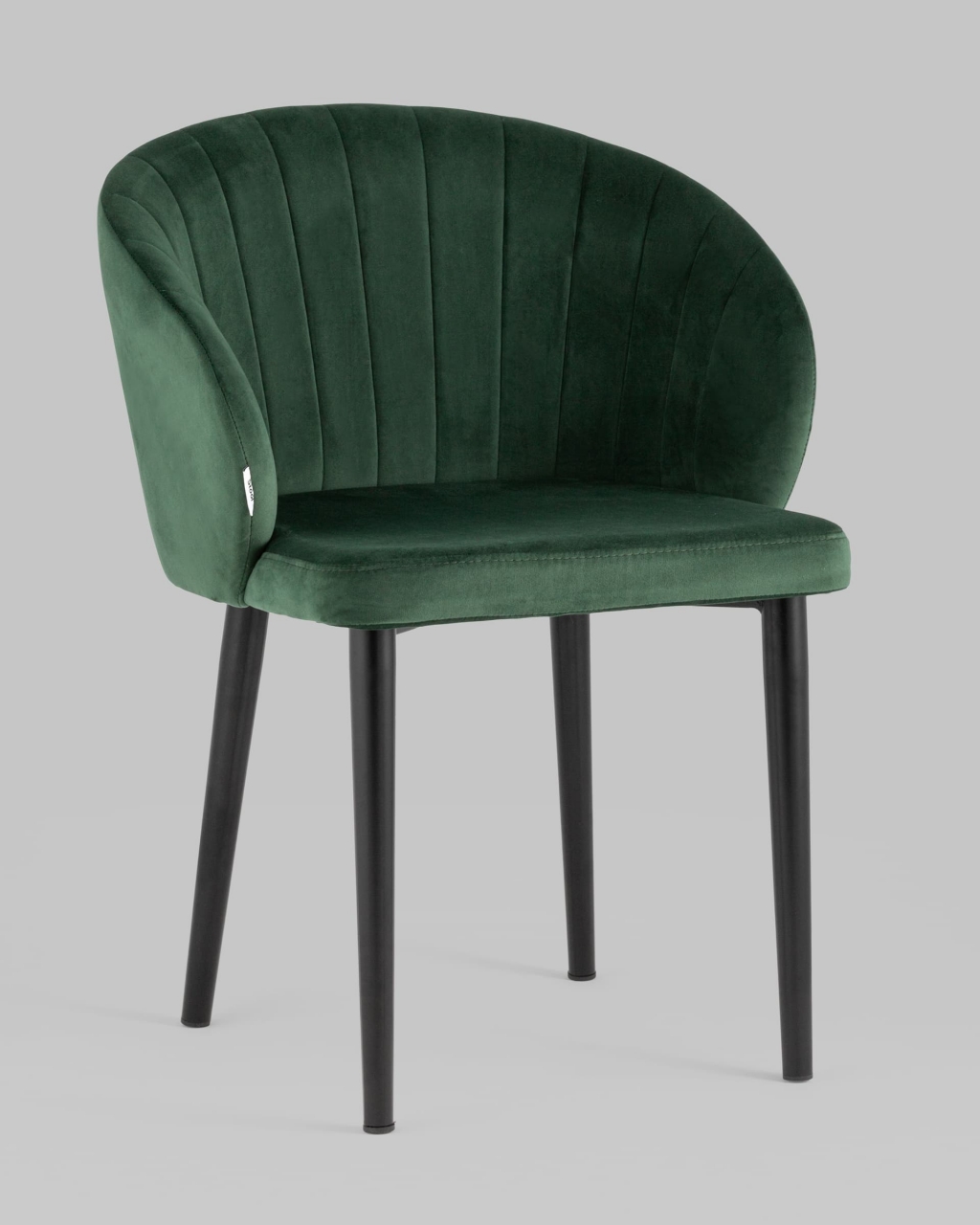 Стул с подлокотниками Шон велюр Зеленый