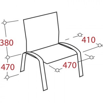 Стул ZP_UP_EChair Rio ИЗО чёрн ткань красная 550721