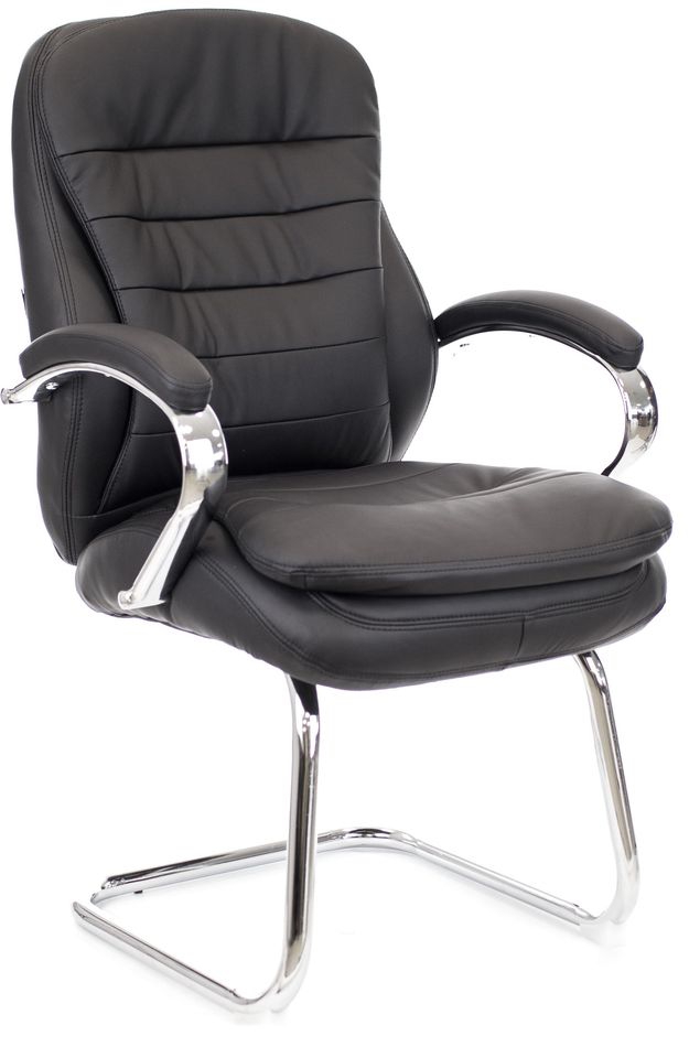 Кресло для посетителей Everprof Valencia CF Экокожа Черный